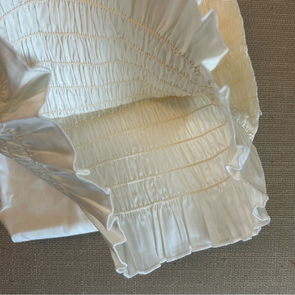 BEST Reformation Laguna Two Piece Set White Ivory Cotton French Midi Classic - Picture 9 of 15